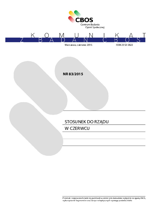 Okładka komunikatu Nr 83/2015