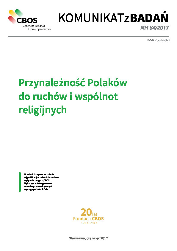 Okładka komunikatu Nr 84/2017