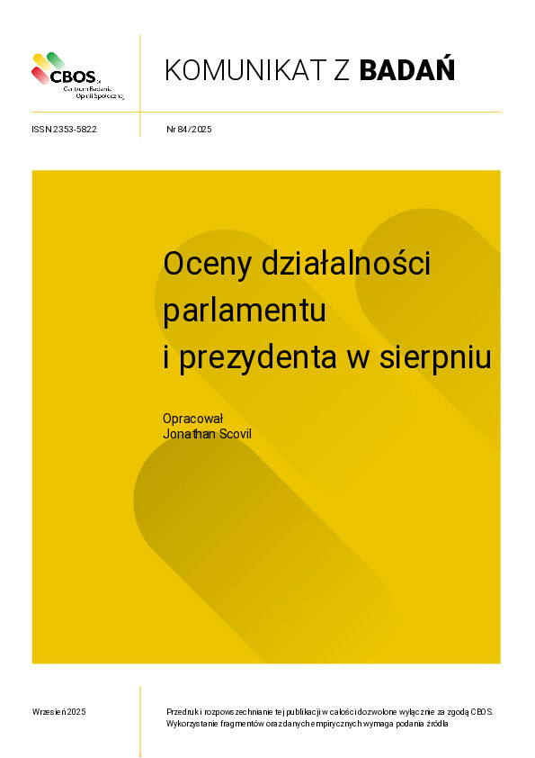 Okładka komunikatu Nr 84/2025