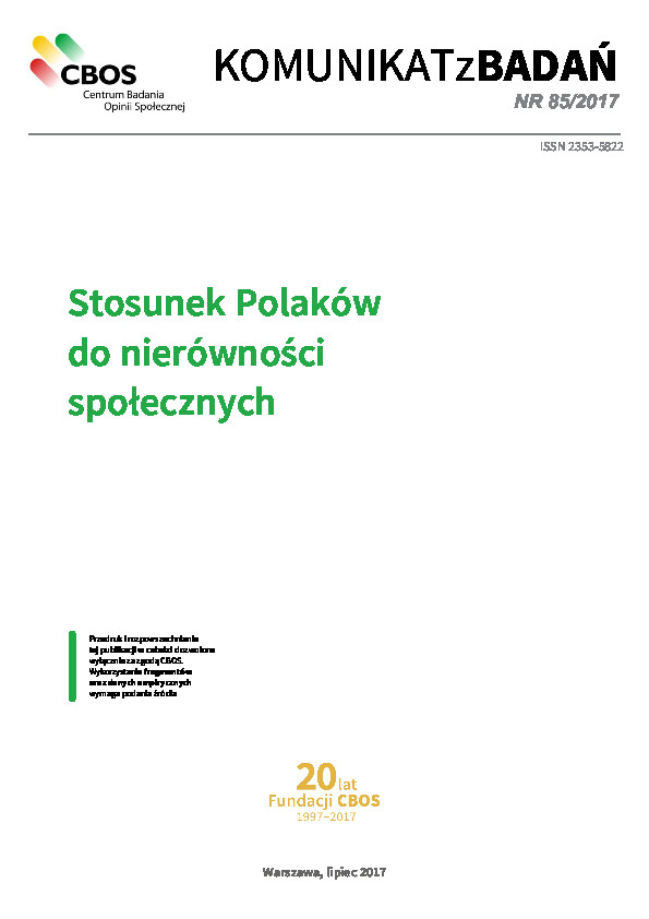 Okładka komunikatu Nr 85/2017