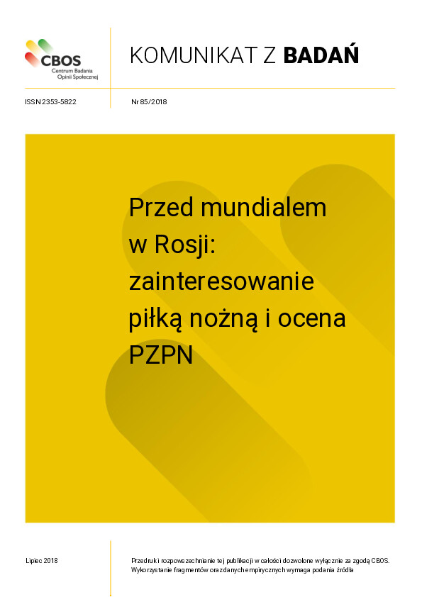 Okładka komunikatu Nr 85/2018