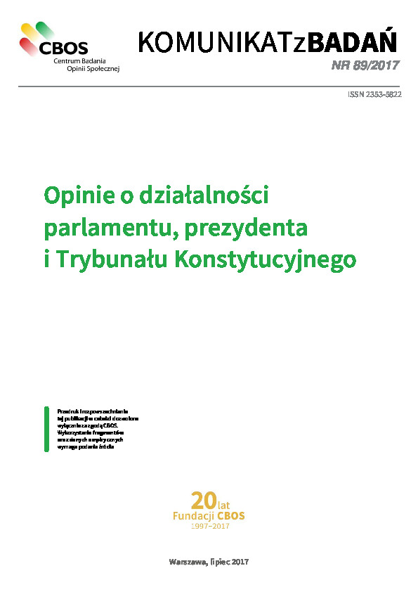Okładka komunikatu Nr 89/2017