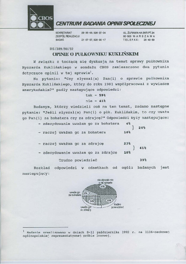 Okładka komunikatu BS/389/90/92
