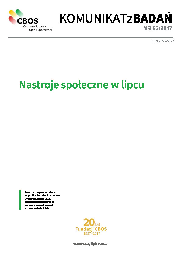 Okładka komunikatu Nr 92/2017