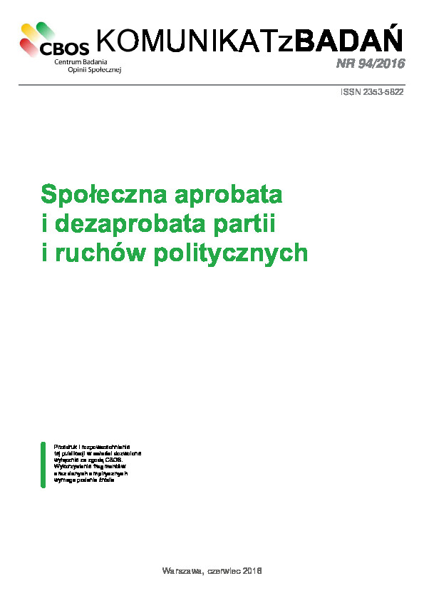 Okładka komunikatu Nr 94/2016