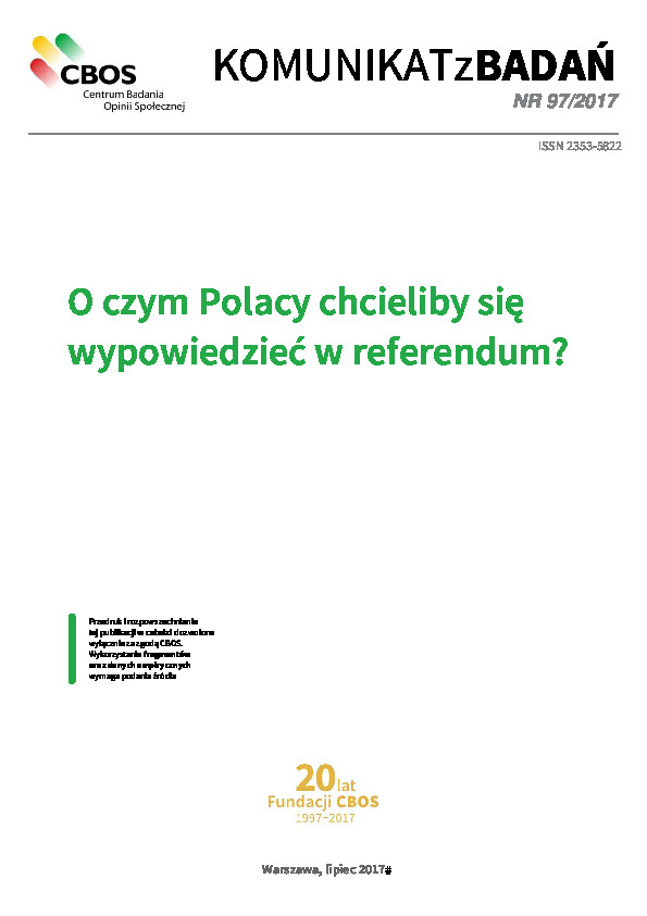 Okładka komunikatu Nr 97/2017