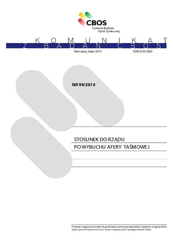 Okładka komunikatu Nr 99/2014