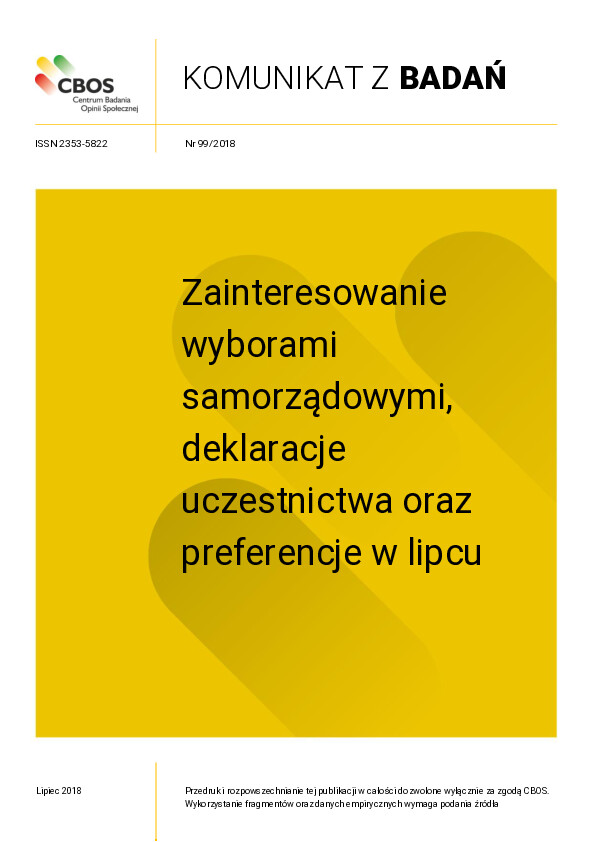 Okładka komunikatu Nr 99/2018