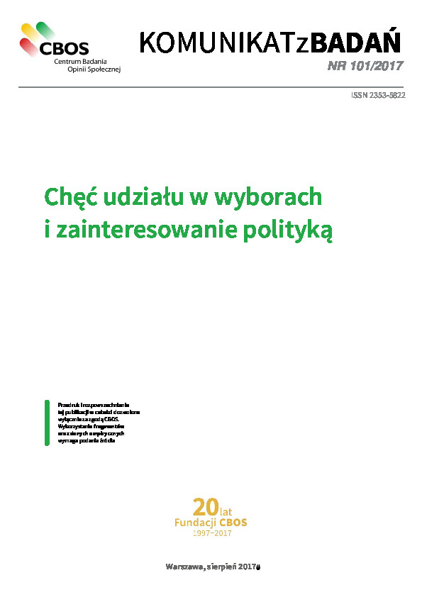 Okładka komunikatu Nr 101/2017