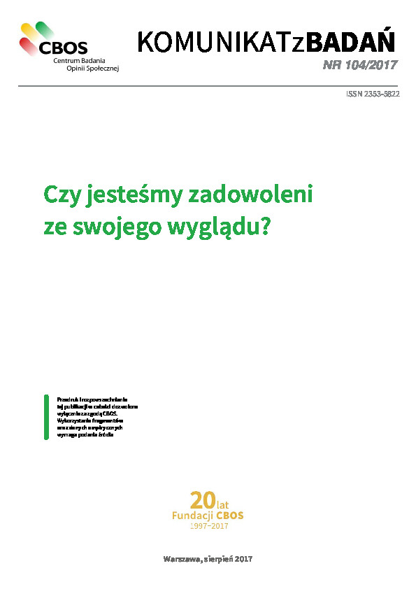 Okładka komunikatu Nr 104/2017