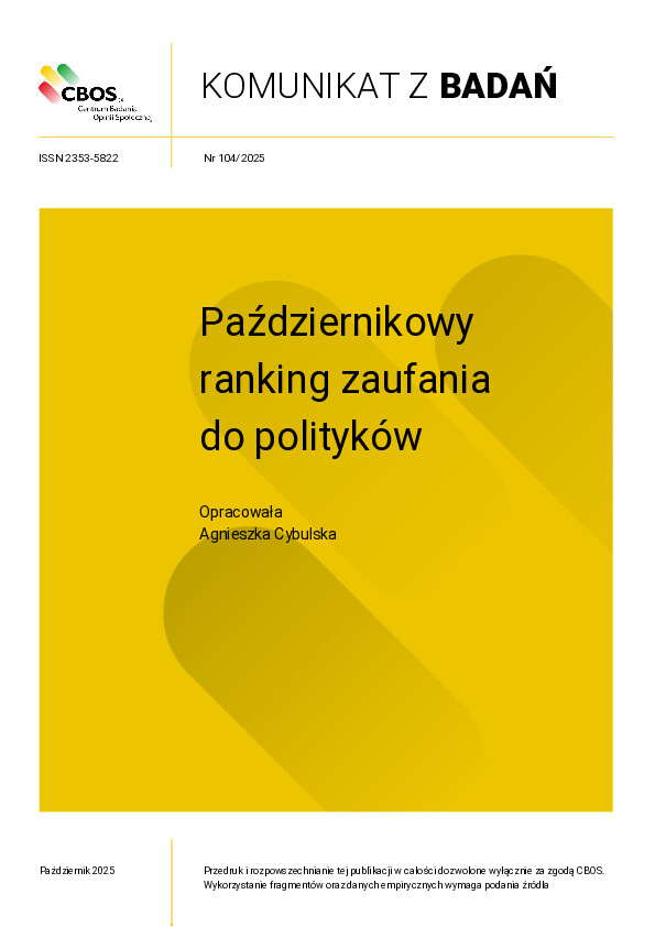 Okładka komunikatu Nr 104/2025