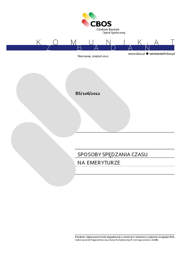 Okładka komunikatu BS/106/2012