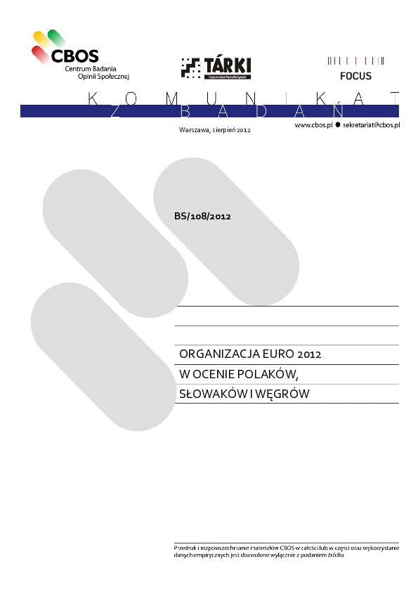 Okładka komunikatu BS/108/2012