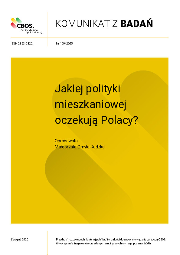 Okładka komunikatu Nr 109/2025