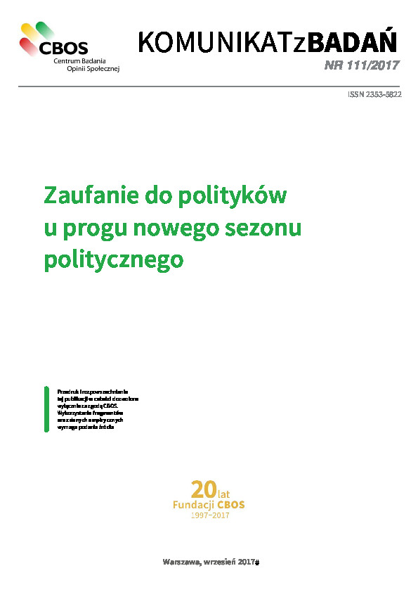 Okładka komunikatu Nr 111/2017