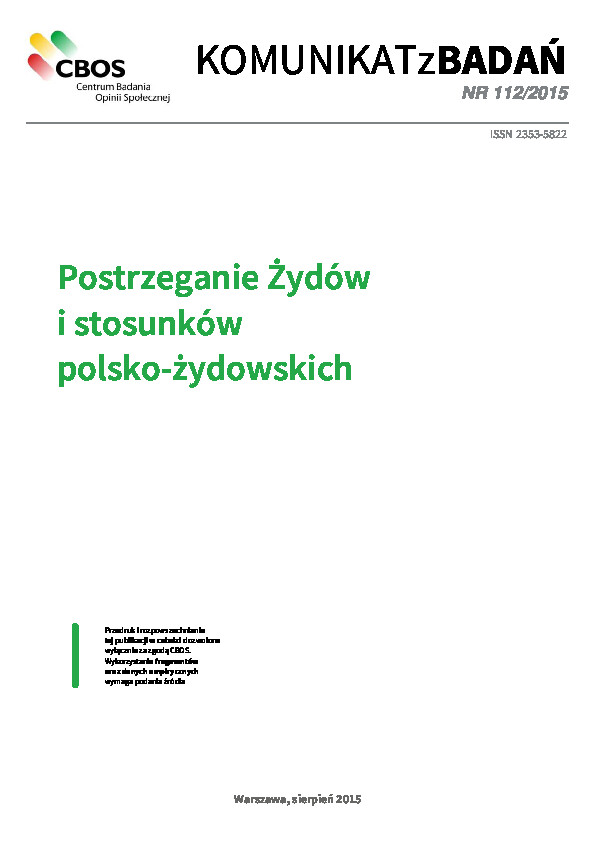 Okładka komunikatu Nr 112/2015