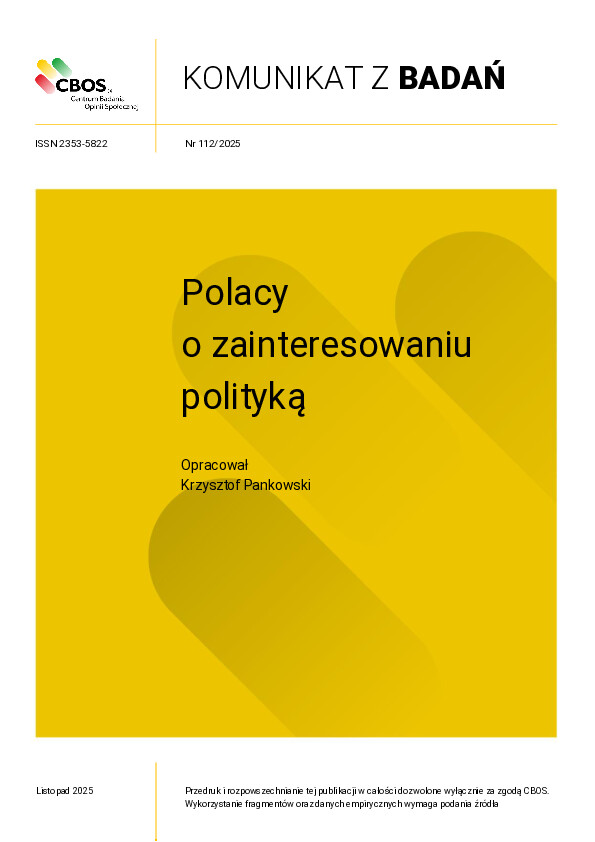 Okładka komunikatu Nr 112/2025