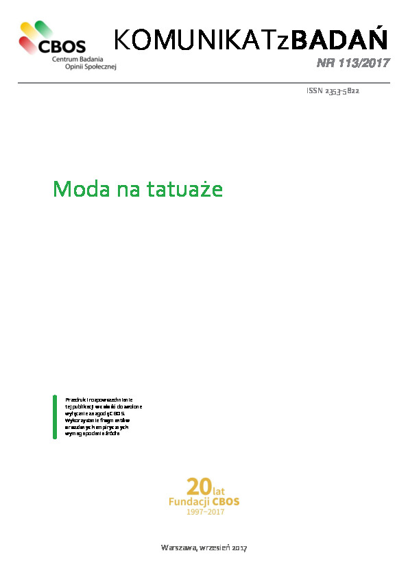 Okładka komunikatu nr 113/2017