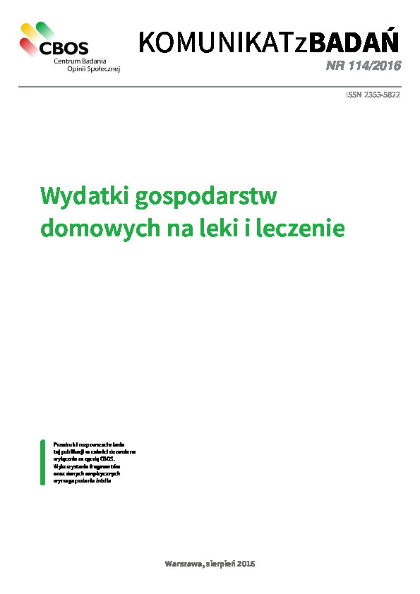 Okładka komunikatu Nr 114/2016