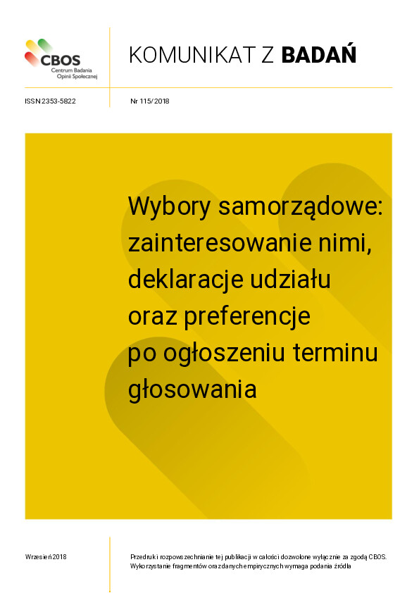 Okładka komunikatu Nr 115/2018