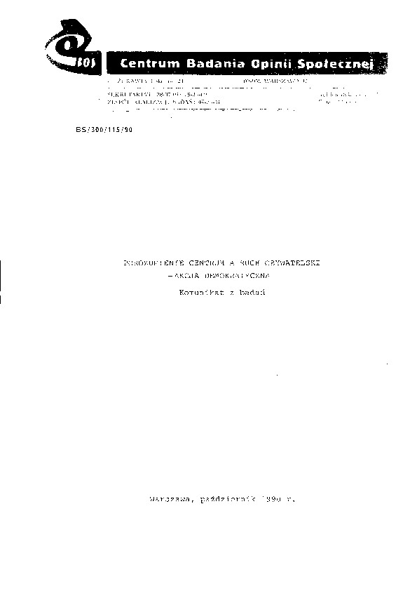 Okładka komunikatu BS/300/115/90
