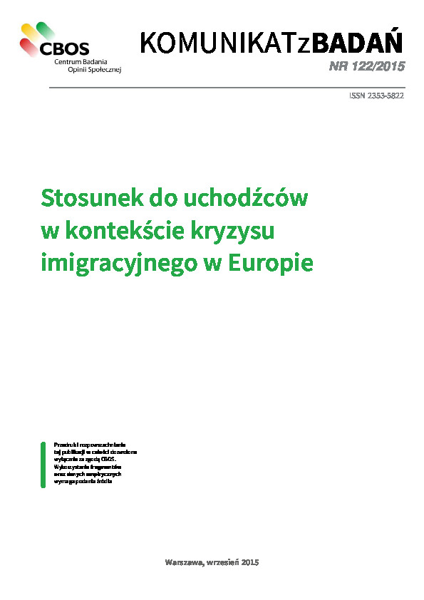 Okładka komunikatu Nr 122/2015