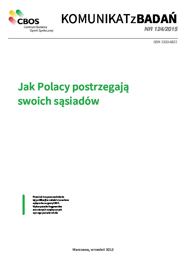 Okładka komunikatu Nr 124/2015