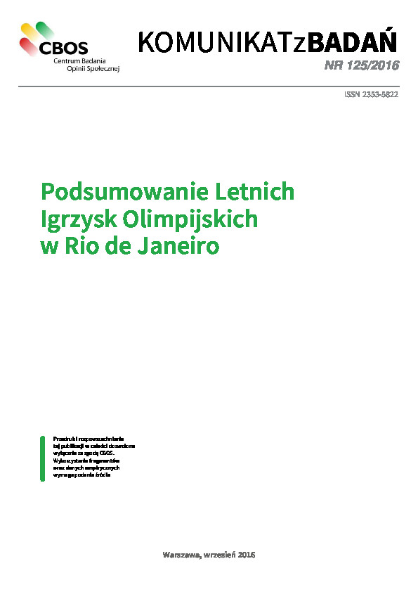 Okładka komunikatu Nr 125/2016