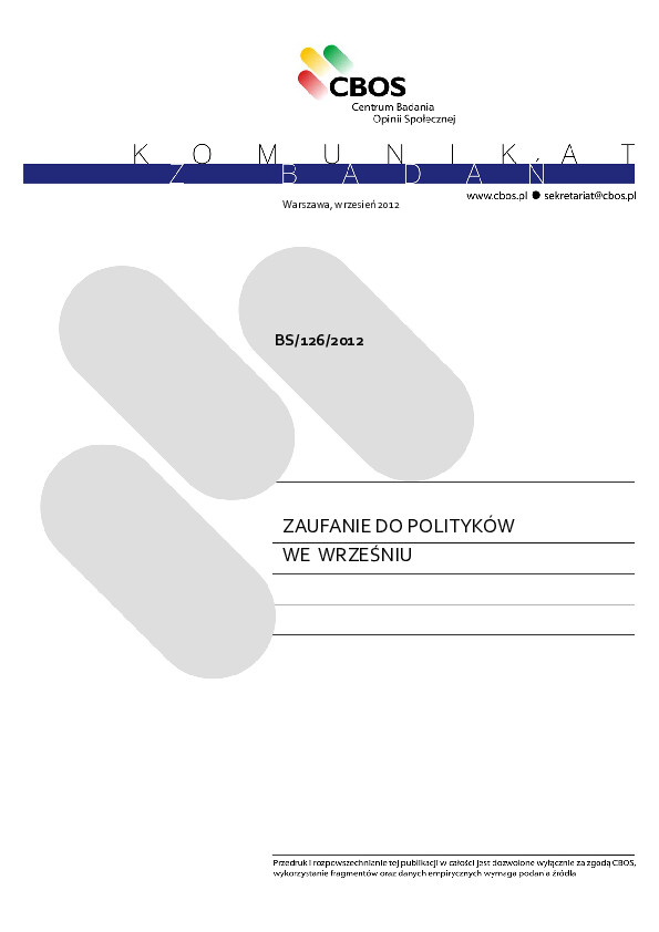 Okładka komunikatu BS/126/2012