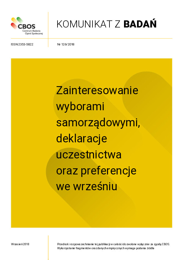 Okładka komunikatu Nr 126/2018