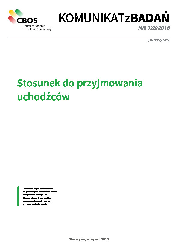 Okładka komunikatu Nr 128/2016