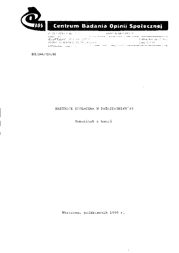 Okładka komunikatu BS/344/124/90