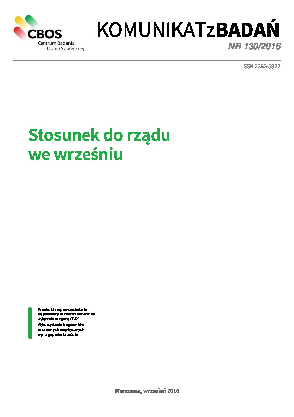 Okładka komunikatu Nr 130/2016