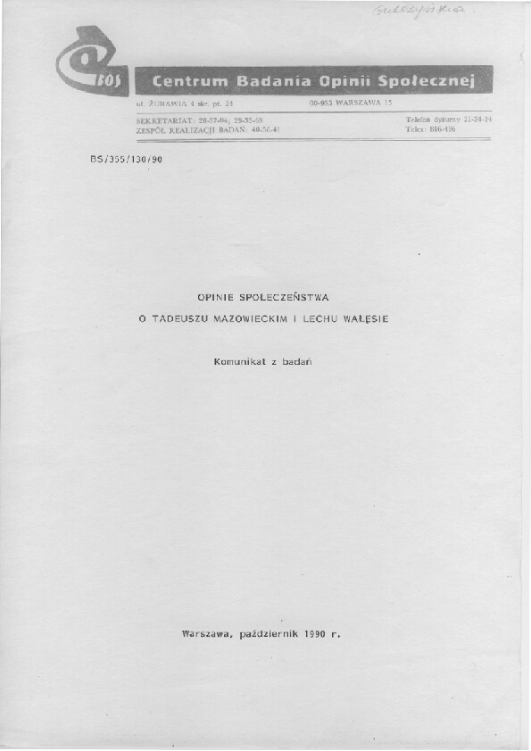 Okładka komunikatu BS/355/130/90