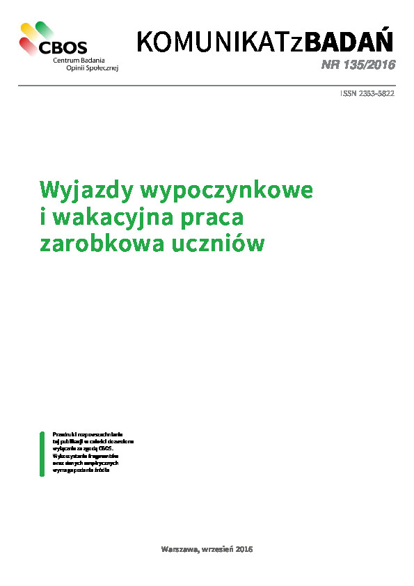 Okładka komunikatu Nr 135/2016