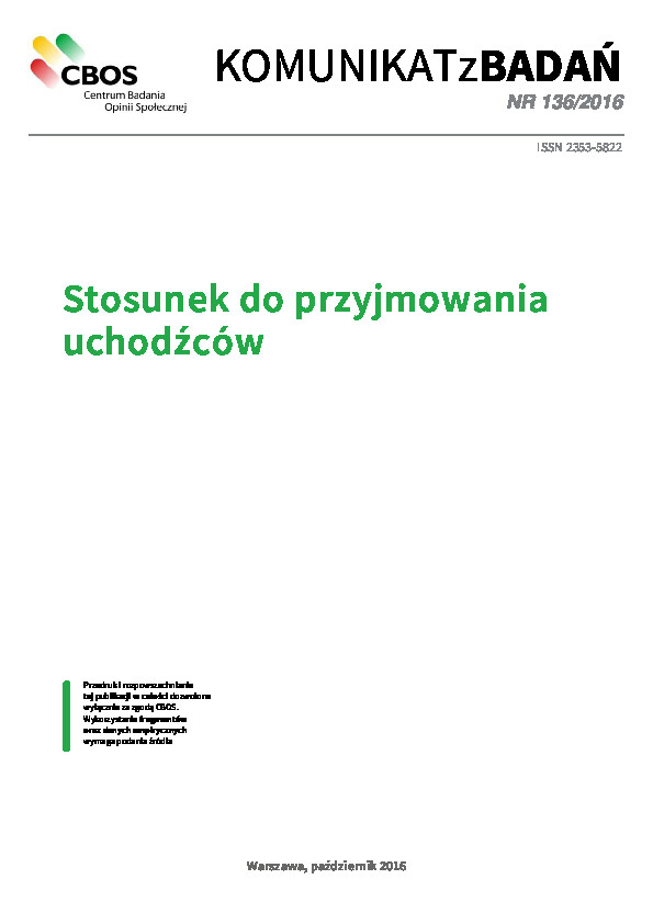Okładka komunikatu Nr 136/2016