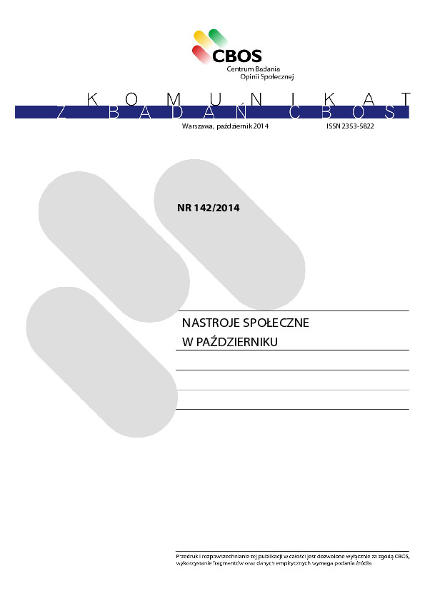 Okładka komunikatu Nr 142/2014