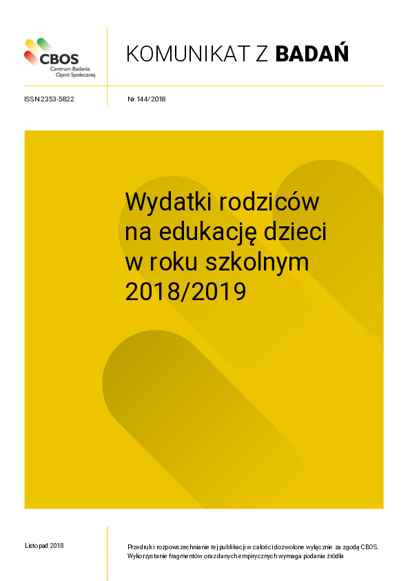 Okładka komunikatu Nr 144/2018