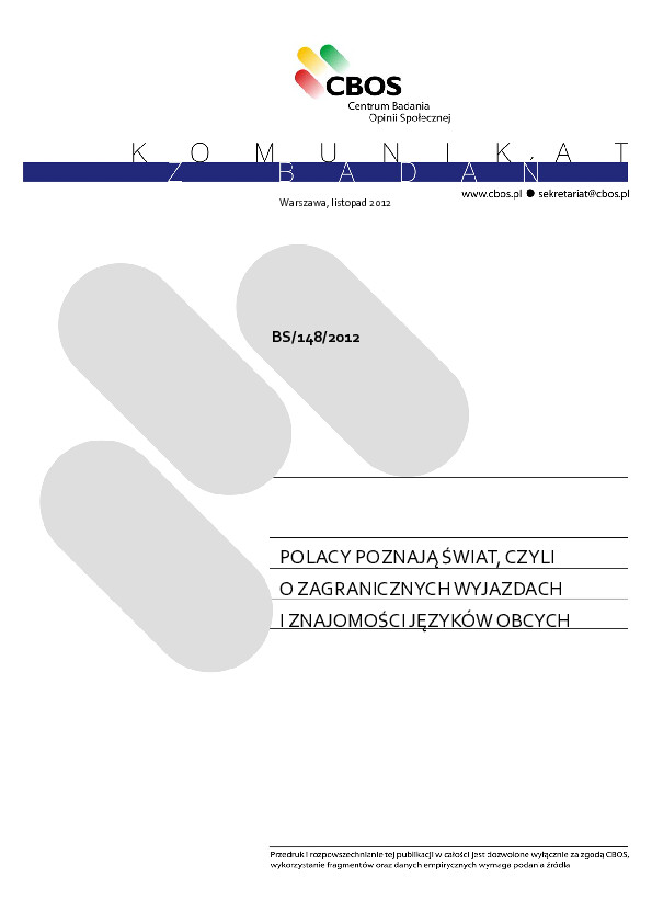 Okładka komunikatu BS/148/2012