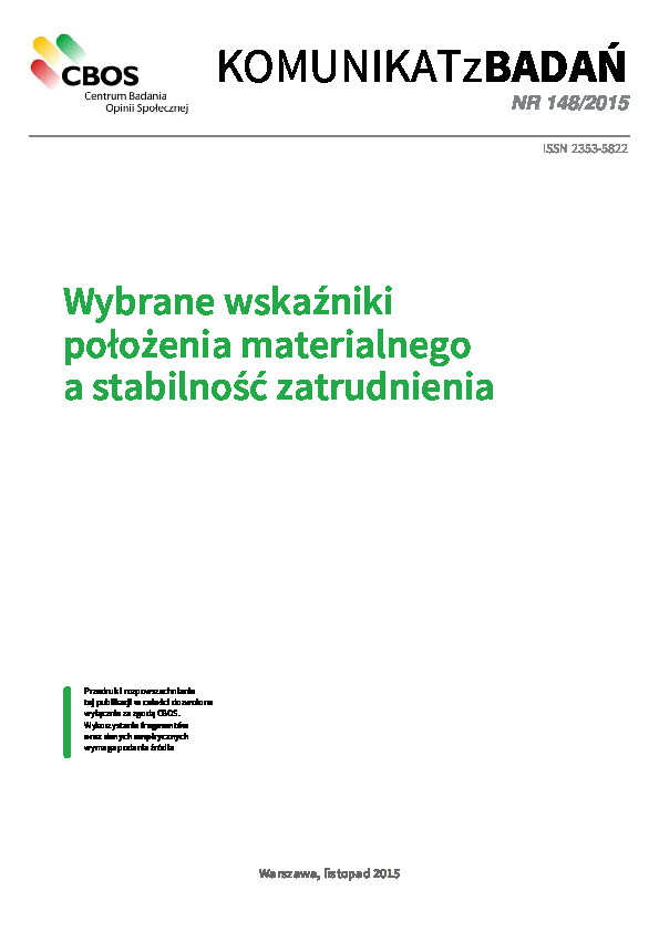 Okładka komunikatu Nr 148/2015