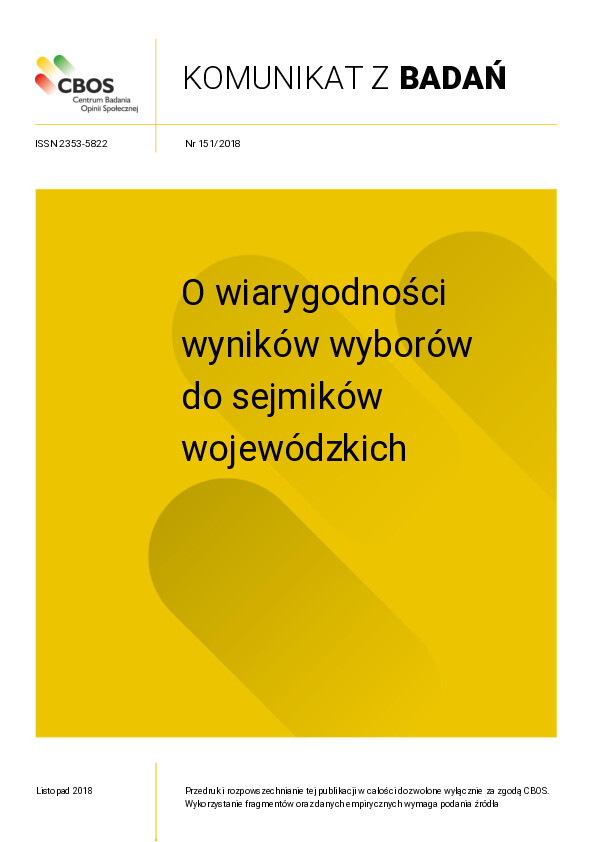 Okładka komunikatu Nr 151/2018