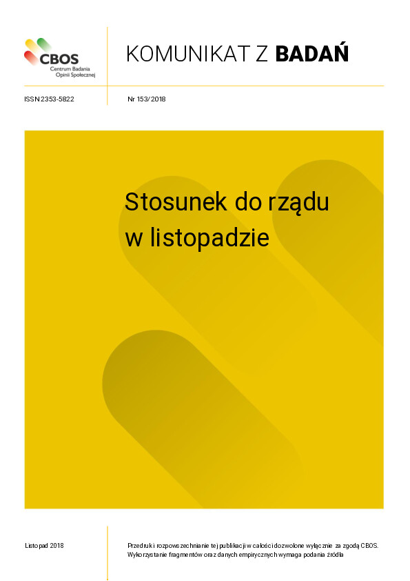 Okładka komunikatu Nr 153/2018
