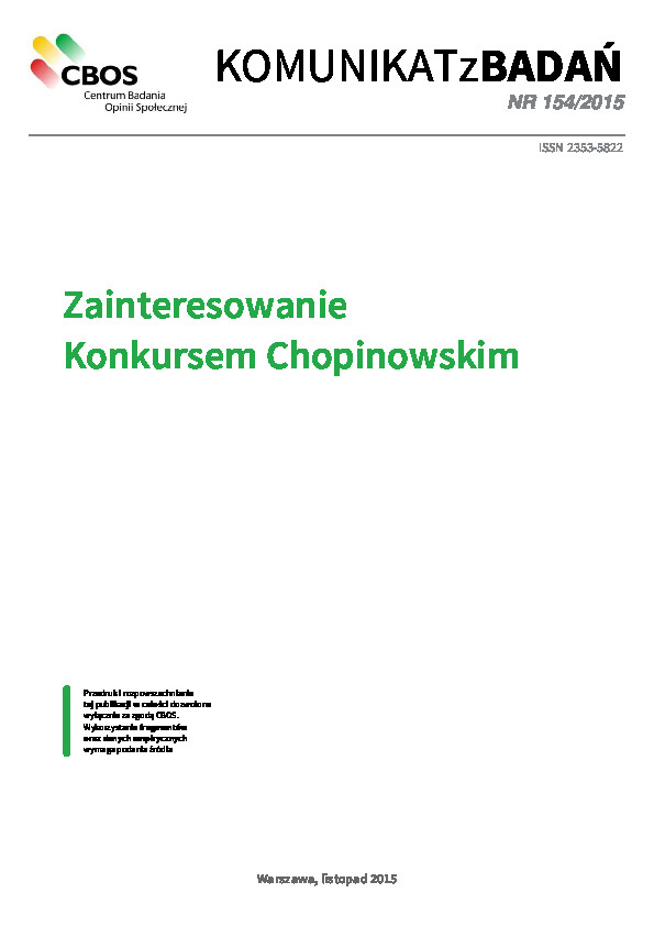 Okładka komunikatu Nr 154/2015