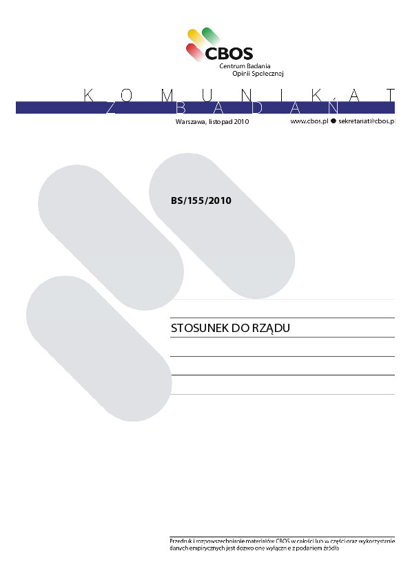 Okładka komunikatu BS/155/2010