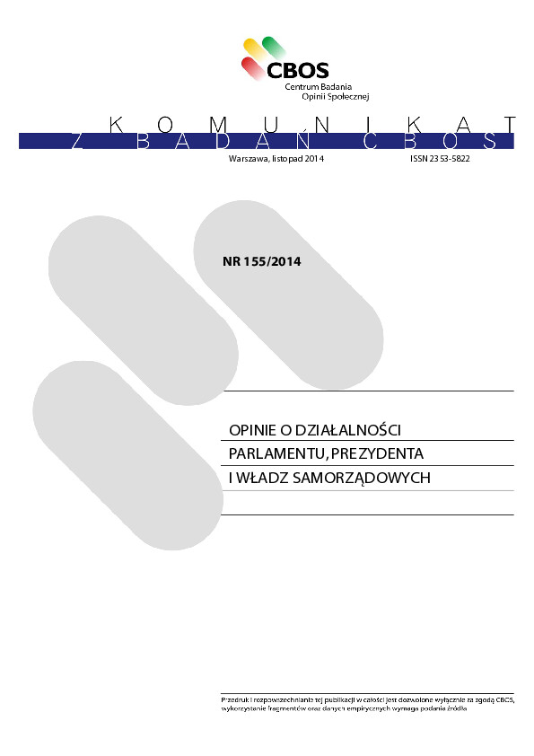 Okładka komunikatu Nr 155/2014