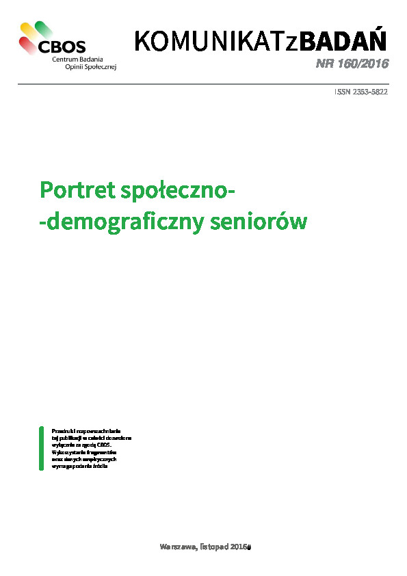Okładka komunikatu Nr 160/2016