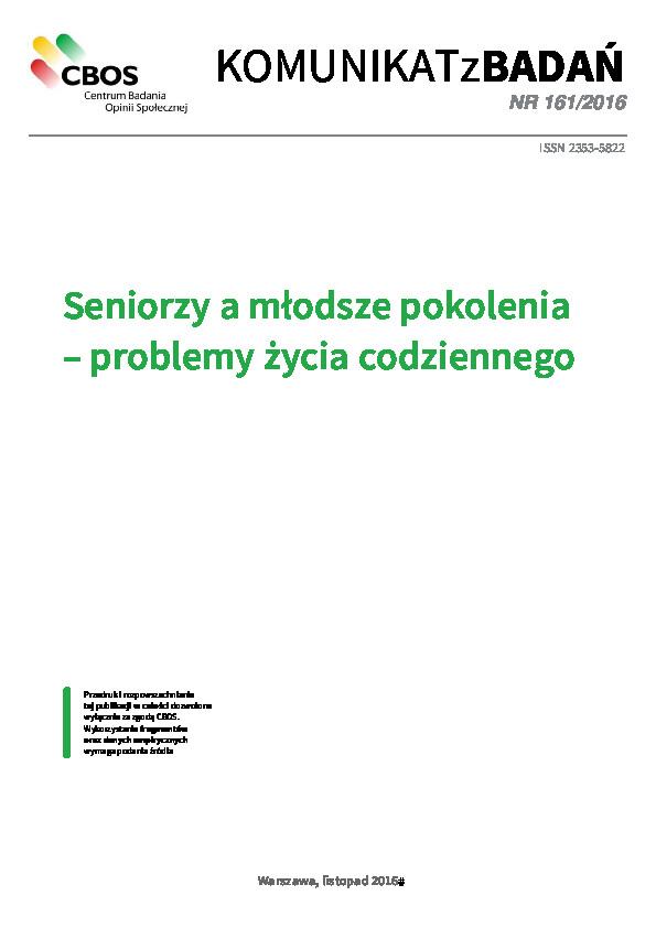 Okładka komunikatu Nr 161/2016