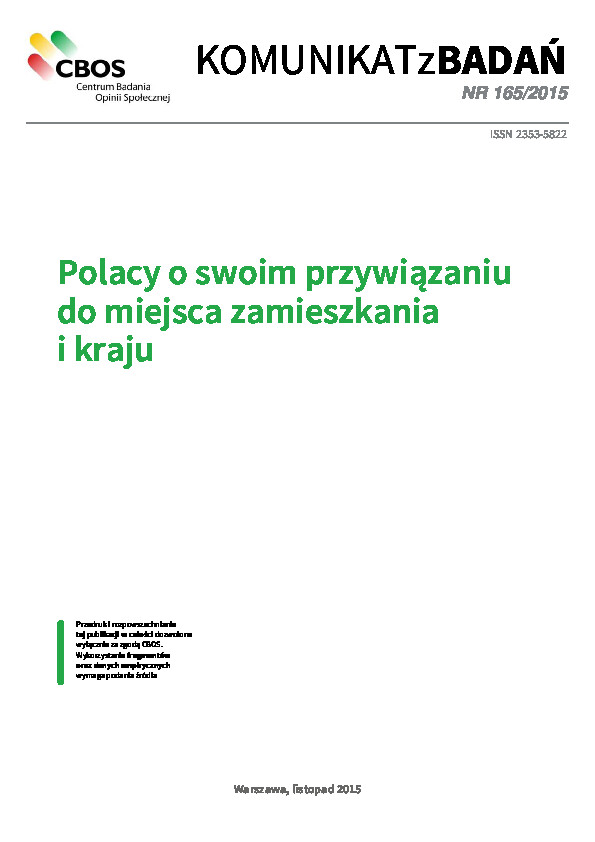 Okładka komunikatu Nr 165/2015