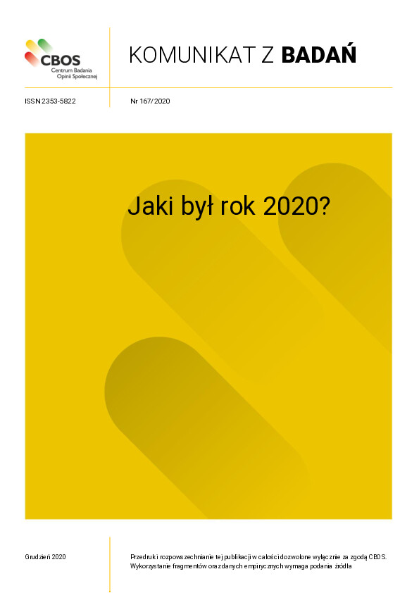 Okładka komunikatu Nr 167/2020