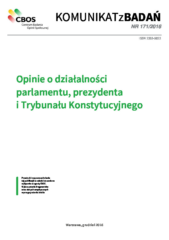 Okładka komunikatu Nr 171/2016